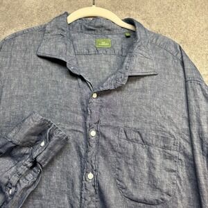 Sid Mashburn Chambray Shirt Mens XXL Soft Washed Blue Button‎ Down Casual